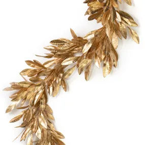 6' Metallic Bay Leaf Garland: Gold