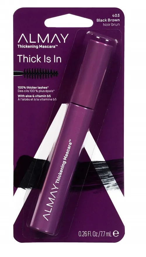 ALMAY - One Coat Nourishing Thickening Mascara 403 Black Brown - 0.26 fl. oz. (7.7 ml)