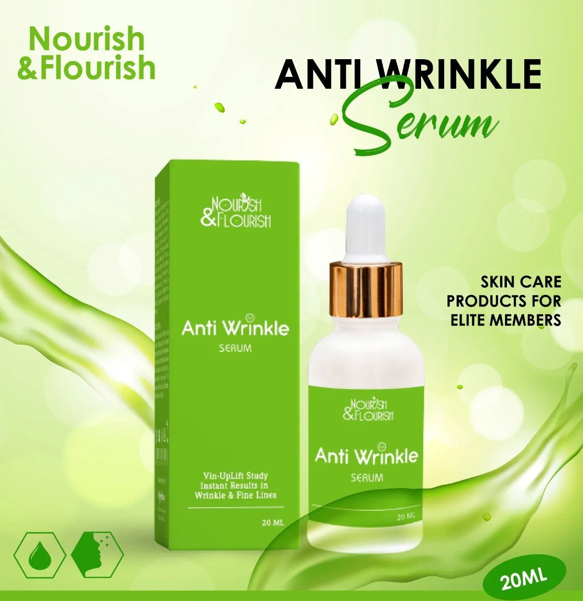 Anti Wrinkle Serum - Quick Results for Wrinkles & Fine Lines