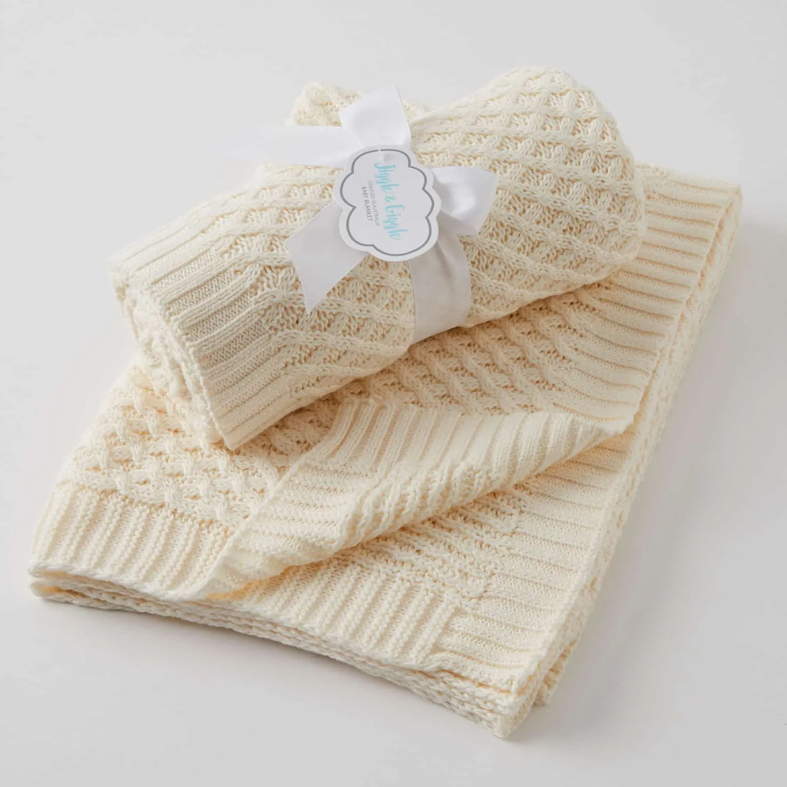 Basket Weave Baby Blanket 100% Cotton