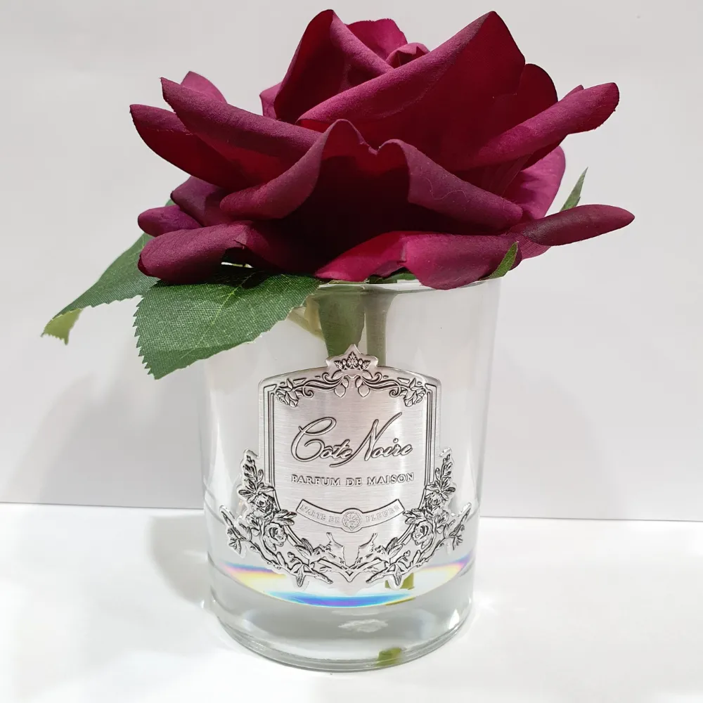 Cote Noire Perfumed Natural Touch Single French Rose - Carmine Red