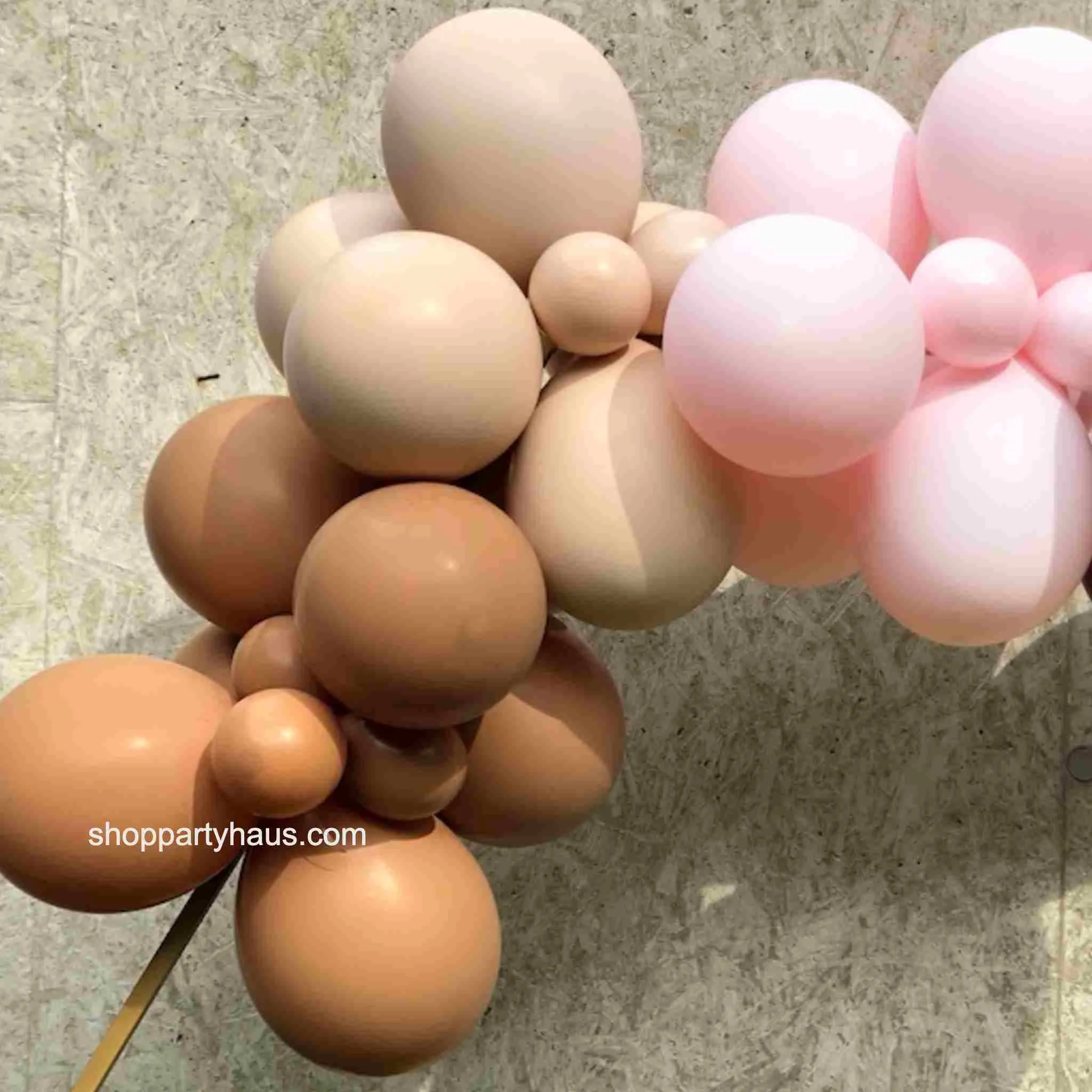 Custom Pink and Light Browns Latex Balloon Garland DIY Kit