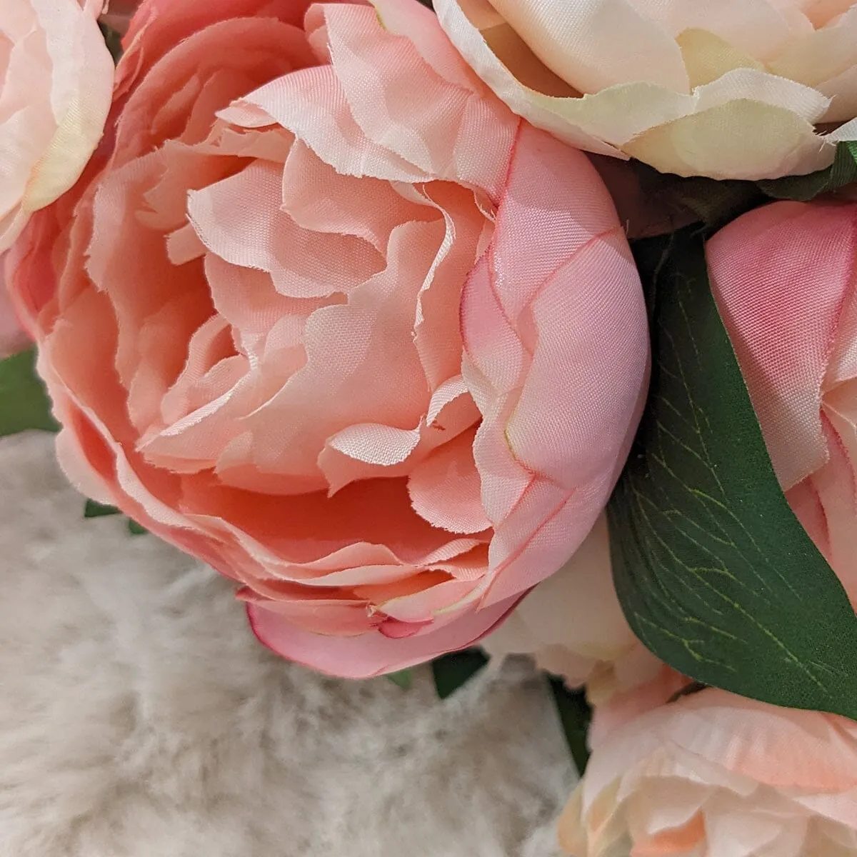 Faux Blush Pink Peony Bunch of Florals