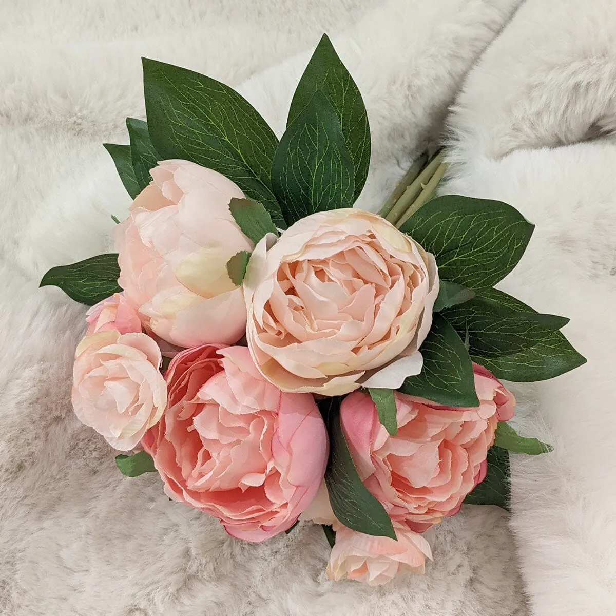 Faux Blush Pink Peony Bunch of Florals