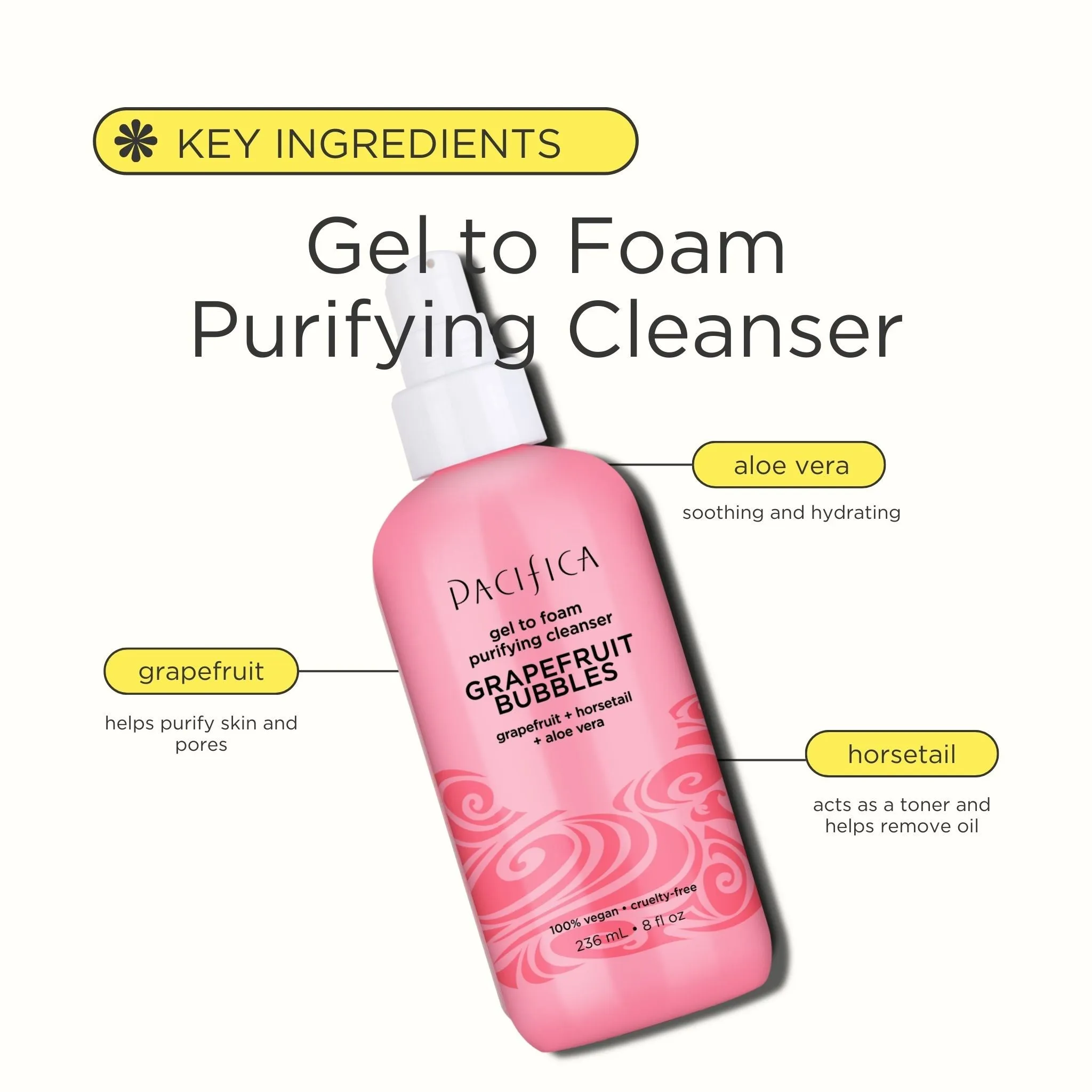 Grapefruit Bubbles Gel to Foam Purifying Cleanser