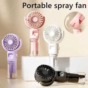 Handheld Rechargeable Mist Spray Fan