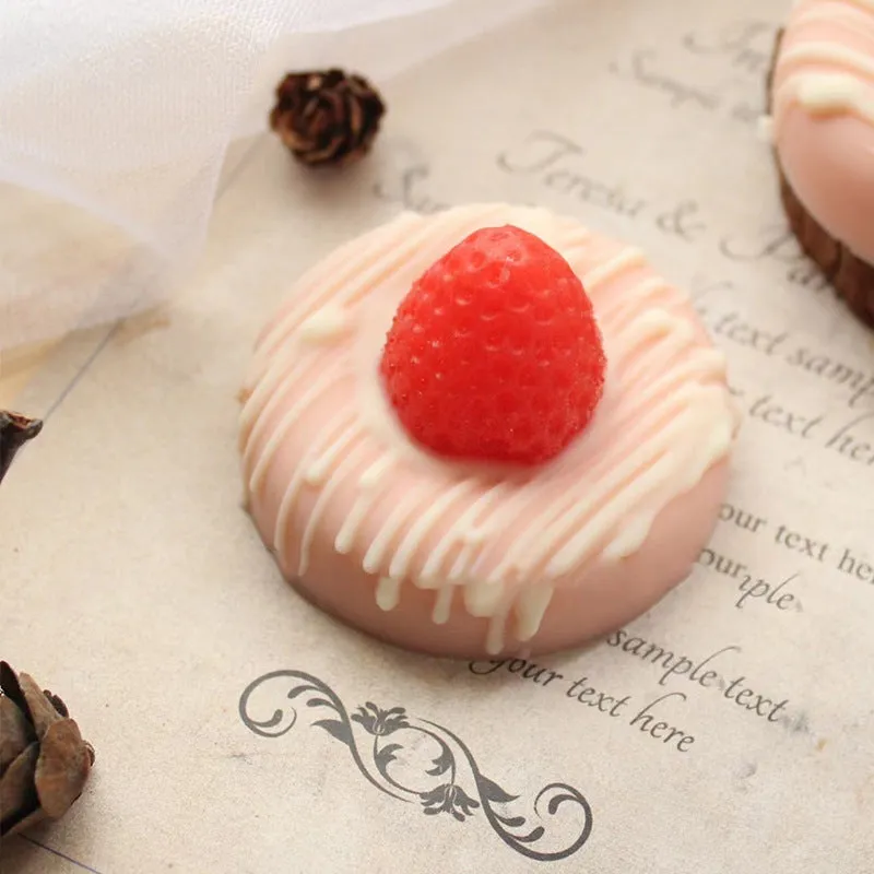 Handmade Soap Donuts With Strawberry Cream