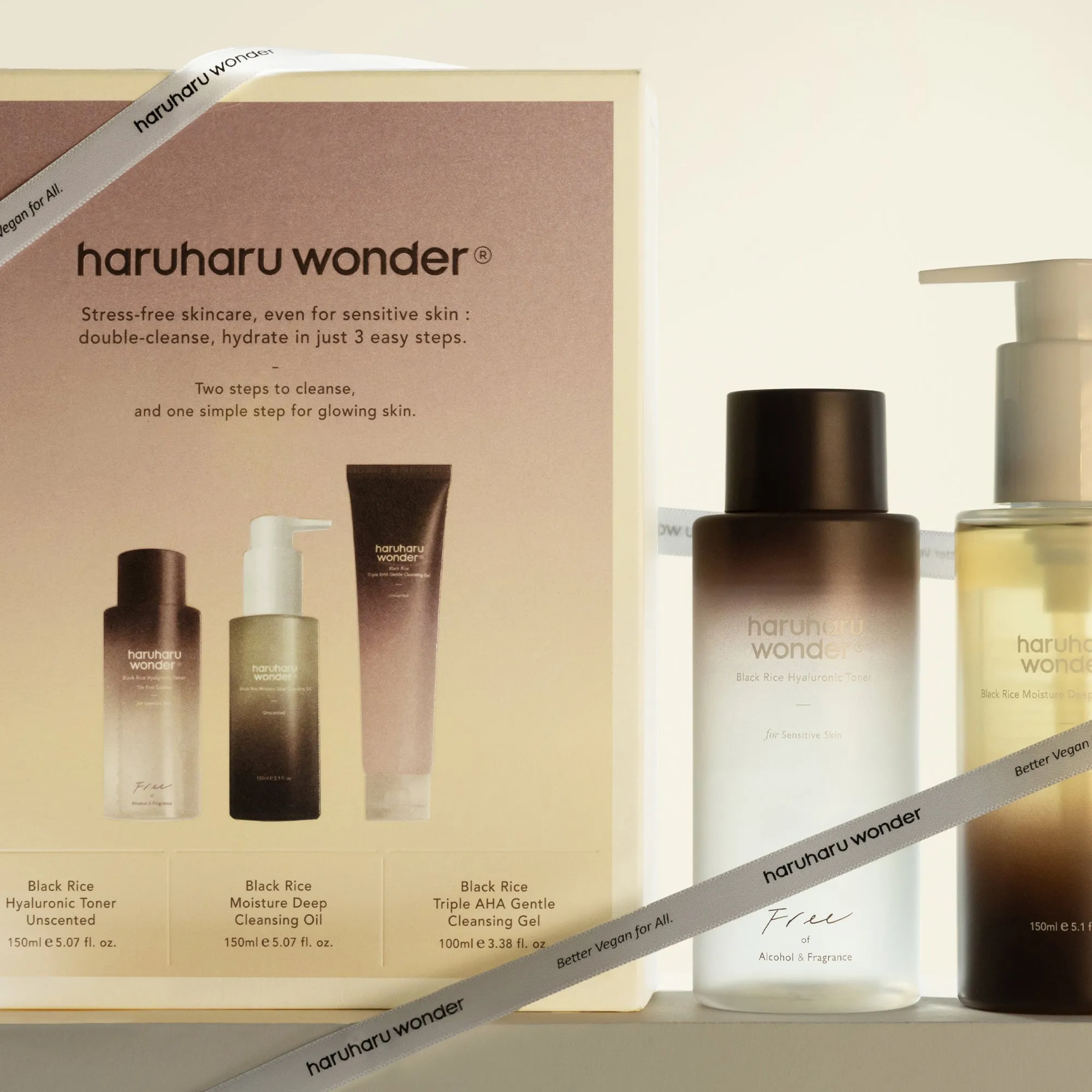 HaruHaru Wonder Cleanse & Glow set