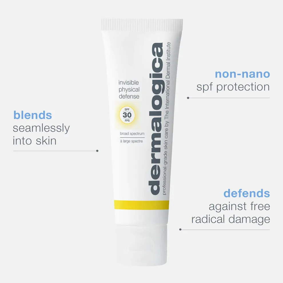 invisible physical defense mineral sunscreen spf30