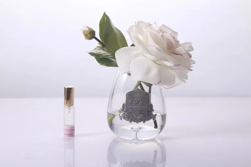 PERFUMED NATURAL TOUCH TEA ROSE BLUSH CLEAR GLASS