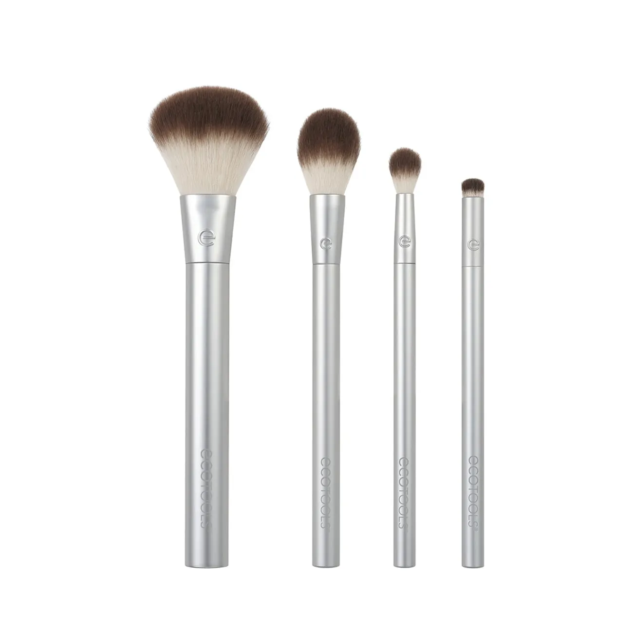 Precious Metals Cheek   Eye Highlight Makeup Brush Set - 4 Brush Essentials