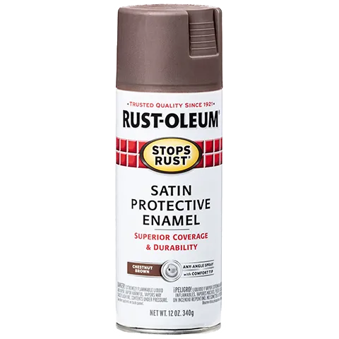 Rust-Oleum® Protective Enamel Spray Paint Satin Chestnut Brown