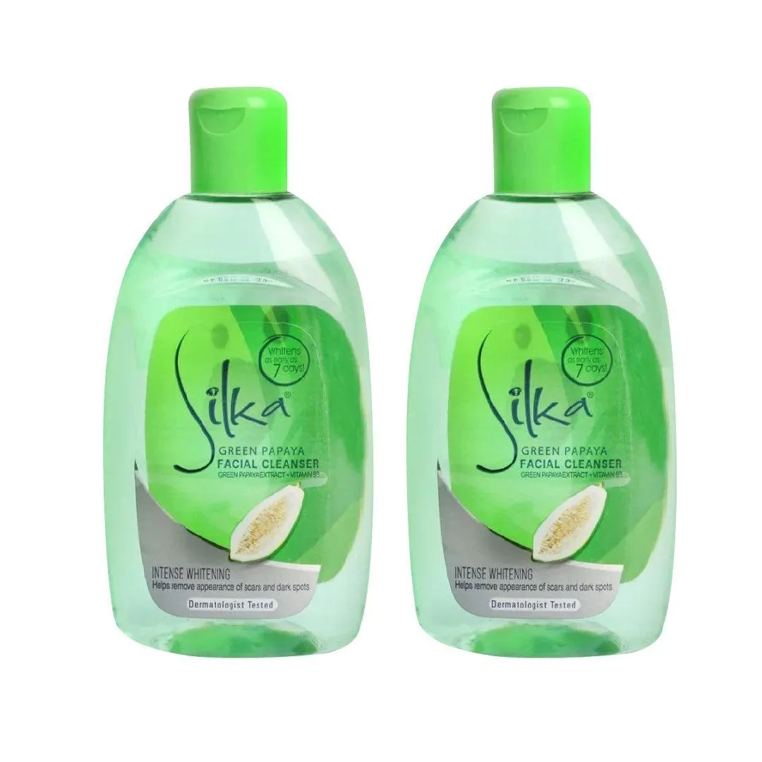 Silka Green Papaya Facial Cleanser - 150ml x 2 Pcs