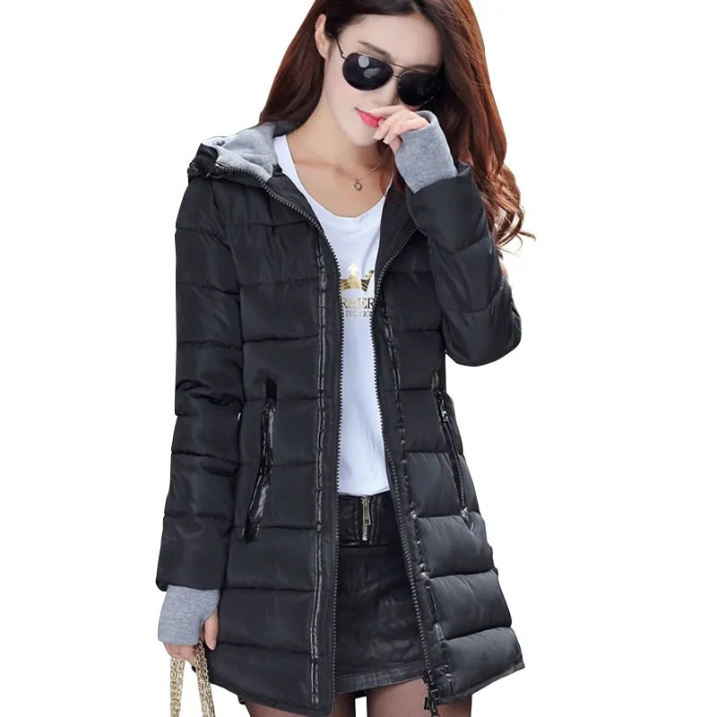 women winter warm coat plus size cotton padded jacket