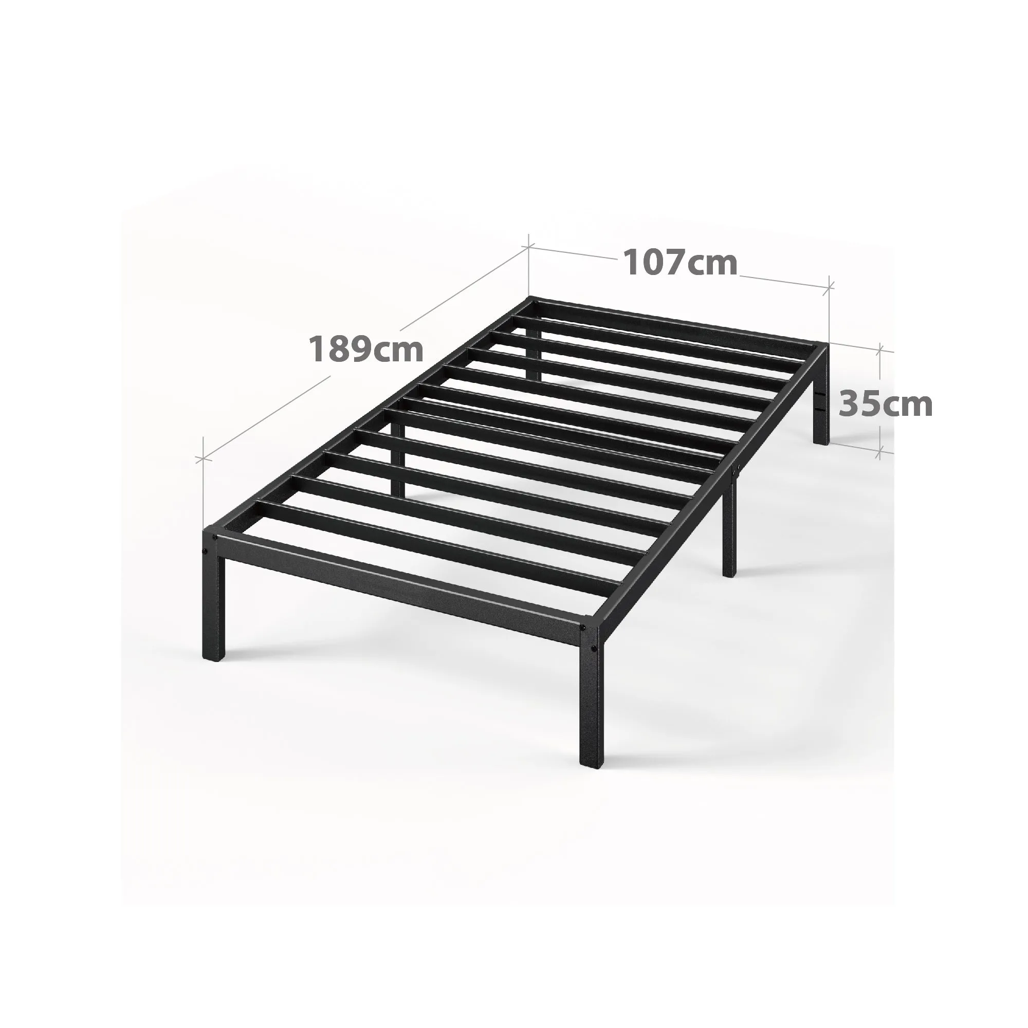 Zinus Black Metal Bed Base